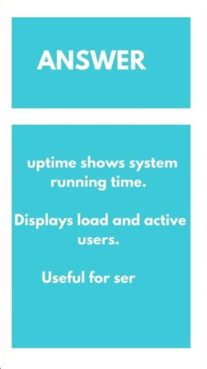 #36 | What is uptime command?