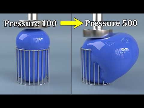 Increasing Hydraulic Pressure Crushing Air Ball Blender 3d Physics