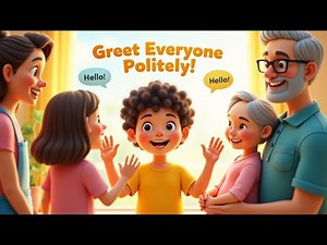 🌟 “Say Hello with a Smile!” | A Polite Greeting Poem for Kids | Learn Good Manners 🌟