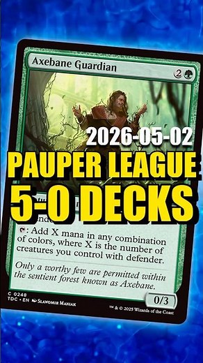 UNDEFEATED MTG Pauper League Decklists (2026-05-02) #davidroyale #pauper #paupermtg