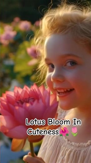 Lotus Bloom In Cuteness🌷#trending #viral #shortsfeed #cute