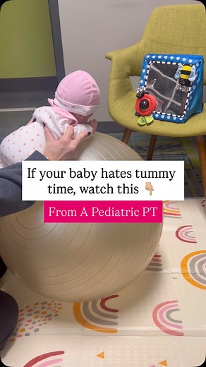 Tummy time doesn’t HAVE to mean flat on the floor…and it definitely...