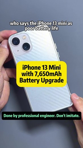 🔋 iPhone 13 Mini with MASSIVE 7,650mAh Battery Upgrade – 2–3 Day Battery Life?! Everyone says the iPhone 13 mini has weak battery life… but what if we completely change that? In this video, we take things to the next level by installing a HUGE 7,650mAh custom battery inside this compact device. This phone was sent all the way from New York by a true fan, with one mission: make it last 2–3 days on a single charge. Challenge accepted. Once opened, we discovered this wasn’t an ordinary device — th