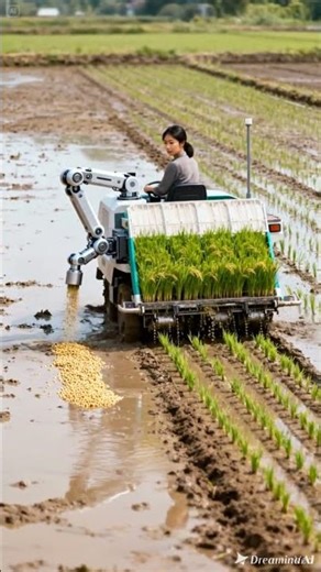 Small Rice Planter, Huge Innovation! #shorts #agriculture #automobile #farming