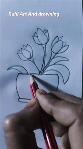 How to Drow a beautiful Tap Flower Step by step #short #Reestb #flower drowning