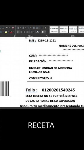 Receta IMSS y Resumen Clínico
