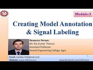Model annotation and signal labeling