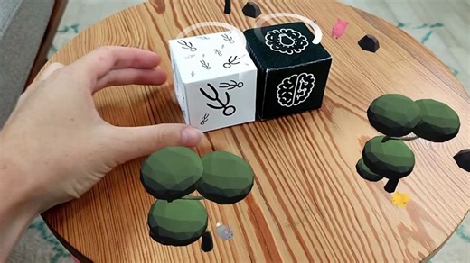 「AR实验」一个有趣的AR小实验：利用实物和虚拟对象互动