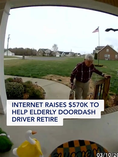 A brief doorbell camera clip of an elderly Tennessee DoorDash driver has sparked a remarkable local and online response, generating more than $500,000 in donations to help him retire. #gofundme #doordashdriver #goodnews