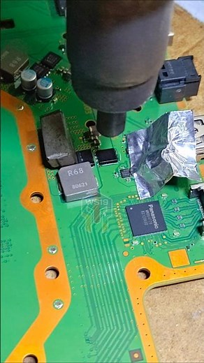 Removing the mosfet from the ps4 Pro motherboard #mosfet #voltageregulator #regulator #ps4repair