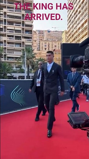Cristiano Ronaldo Graces the Red Carpet at UEFA Gala | CR7 Style & Fan Interaction #goat