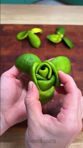 Stunning Lime Peel Flower DIY in Seconds 🍋🌸