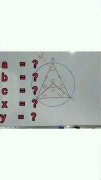 What are the angles a, b, c, x, and y?