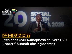 G20 Summit | President Cyril Ramaphosa delivers G20 Leaders' Summit closing address