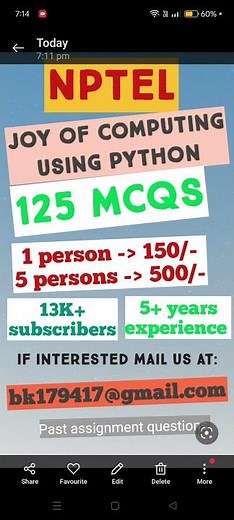 The Joy of Computing using Python||NPTEL Exam Preparation MCQs pdf 2024 #nptel2024#nptel #nptelexam