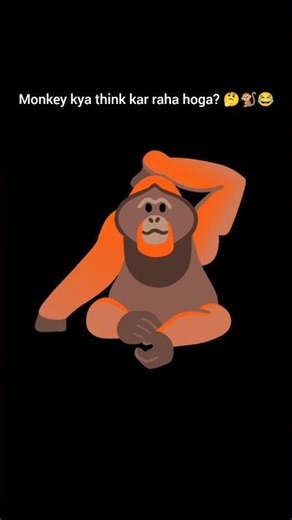 Monkey kya think kar raha hoga? 🤔🐒😂 | Emoji #emojichallenge #digitalart #funny #shorts