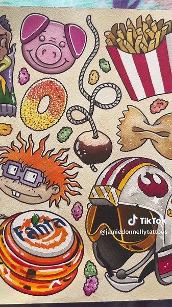 Nostalgia Tattoo Flash Collection from the 90s