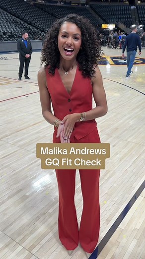 @Malika Andrews breaks down her #NBAFinals look 🧡 #malikaandrews #denver #miami #nba #nbaplayoffs #basketball