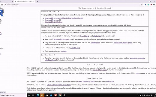 R软件的下载与安装
