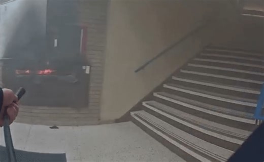 Video: Campus police praised after putting out fire in Wisconsin