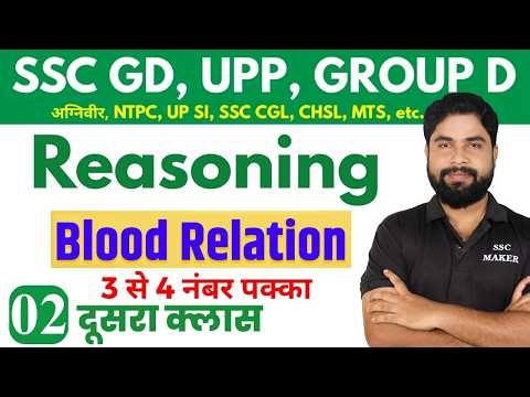 Reasoning | Blood Relation Reasoning tricks in hindi SSC GD, UPP, UPSI, Group D, Agniveer, SSC, etc.