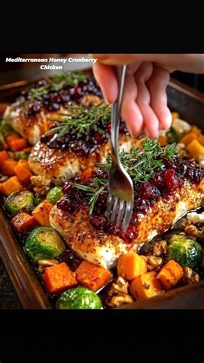 4.7K views · 6 comments | Honey Cranberry Chicken Bake with Caramelized Brussels Sprouts, Sweet Potato & Butternut Squash, Carrot Feta, Walnuts, and Cranberry-Honey Glaze Ingredients Chicken & Vegetables 4 chicken breasts or thighs 2 tablespoons olive oil 2 cups Brussels sprouts, halved 1½ cups diced sweet potato Must express something to keep getting my recipes...... | Weight Watchers Recipes | Facebook