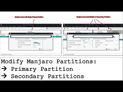 Modify Partitions on Manjaro Linux