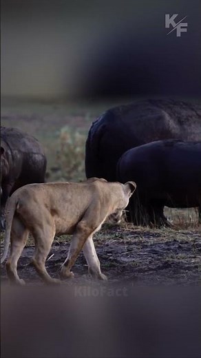 Lionesses Attack Baby Hippo While Mother Watches!