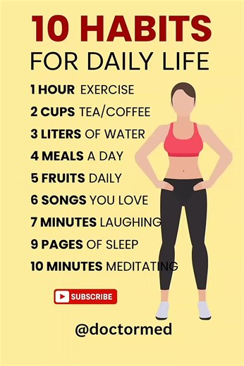 How to Reset Your Life Want to transform your life in? 🚀 In this video, we’re breaking down the 10 daily healthy habits that will help you build discipline, improve your mental health, and master your morning routine. Whether you're starting a life reset or looking for simple ways to improve your longevity and wellness, these science-backed habits are the foundation of a successful year. Many of us overcomplicate health, but becoming your