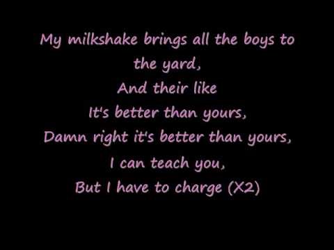 Milkshake with lyrics