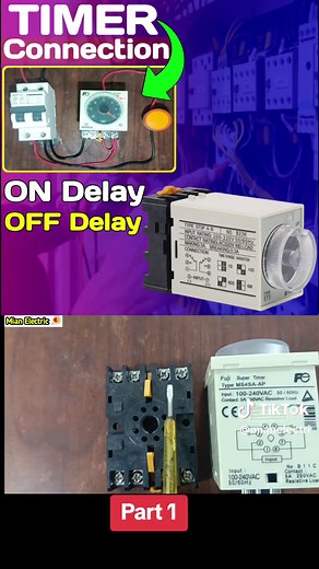 8 Pin On/Off Delay Timer Wiring (Part 1) | 220VAC Load Connection