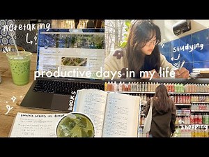 study vlog | productive days in my life | note taking, exam prep, waking up at 7 am