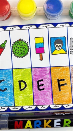 Learn letters abc-H with pictures #shorts #shortvideo #education #art