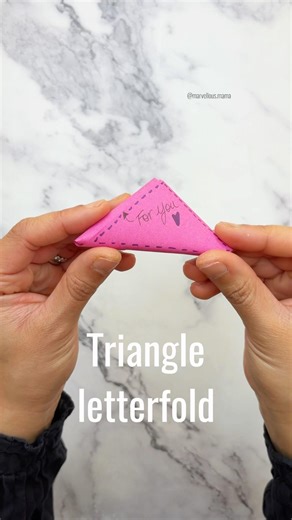 Triangle letter fold #papercraft #origamitutorial #letterfolding #snailmail #secretletter