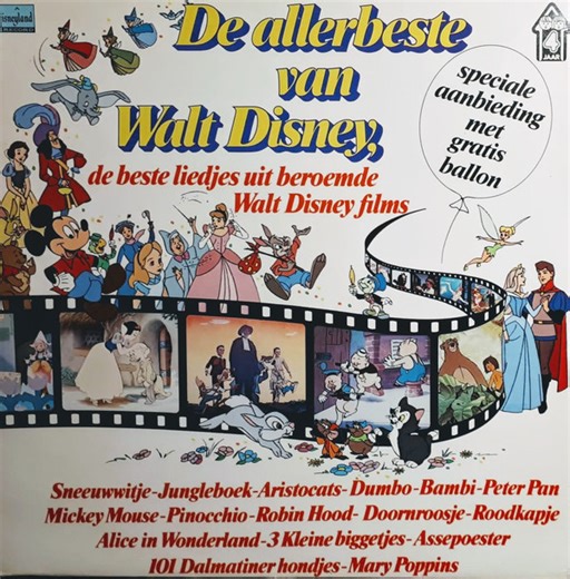 Various - De Allerbeste Van Walt Disney, Met Ballon (De Beste Liedjes Uit Beroemde Walt Disney Films)