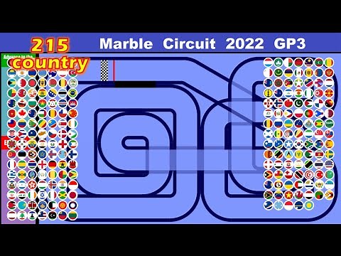 Marble Circuit [2022 GP3] ～215 countries F1 car race～ | Marble Factory