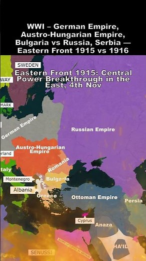 K WWI – German Empire, Austro Hungarian Empire, Bulgaria — Eastern 1915 vs 1916