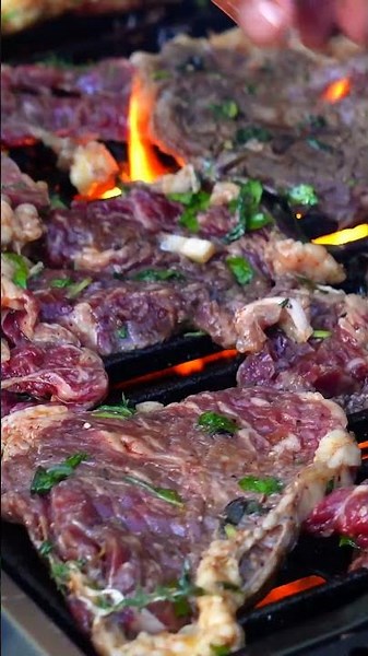 Grilling the Ultimate Marinated Steaks Over Flames! 🥩🔥