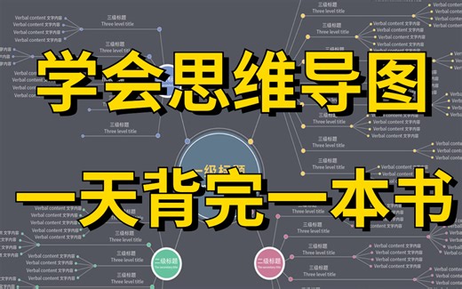 思维导图从入门到精通！30秒教你学会思维导图，快速提分，效率翻倍！学会思维导图背完一本书超简单！10 个人里 9个人都在学得会、用得上的思维导图，强烈推荐！