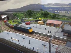 Kendal Model Railway Exhibition: (BLUE IS THE COLOUR N Gauge Layout) Class 86 with Steel Wagons.
