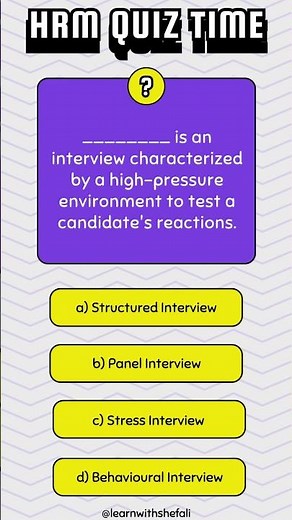 HRM Multiple Choice Questions: Test Your Knowledge! #hrm #humanresourcemanagement