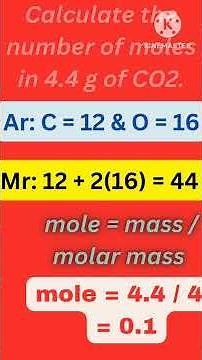 How to Calculate the number of moles in 4.4 g of CO2?