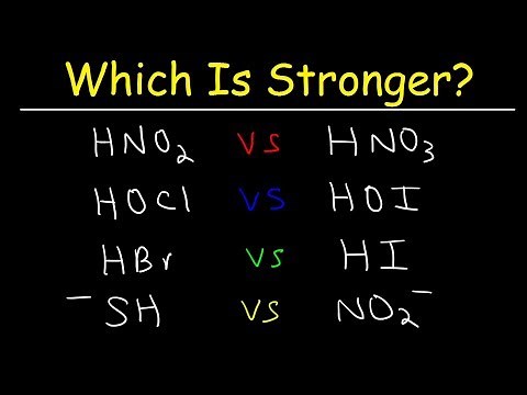 Acid Base Strength - Which Is Stronger?