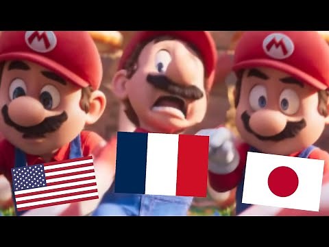 Mario voice comparison - Official English/French/Japanese Nintendo movie trailers