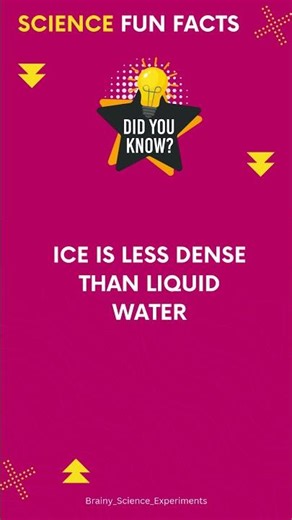 Science Fun Facts | Ice is Less Dense Than Liquid Water