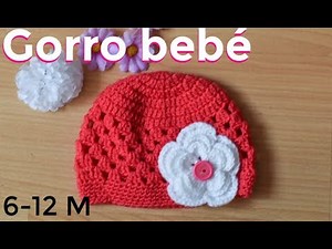 🌺Gorro tejido a crochet con flor🌺/Crochet knit hat with flower