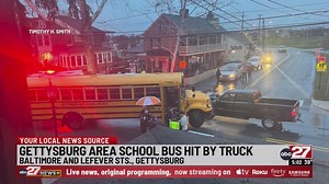 Gettysburg school bus struck by vehicle