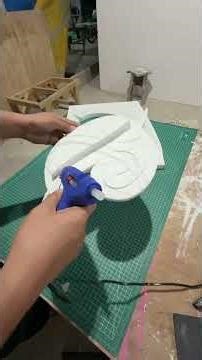 Styro letter cut out initials D #art #artist #handmade #ideas #tips #tutorial #crafting #diy