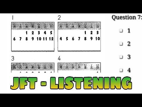 [JFT] Japanese Foundation Test | Sample Test | Listening | How to pass JFT