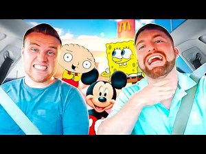 Drive Thru Characters MICKEY SPONGEBOB and STEWIE at McDonald's